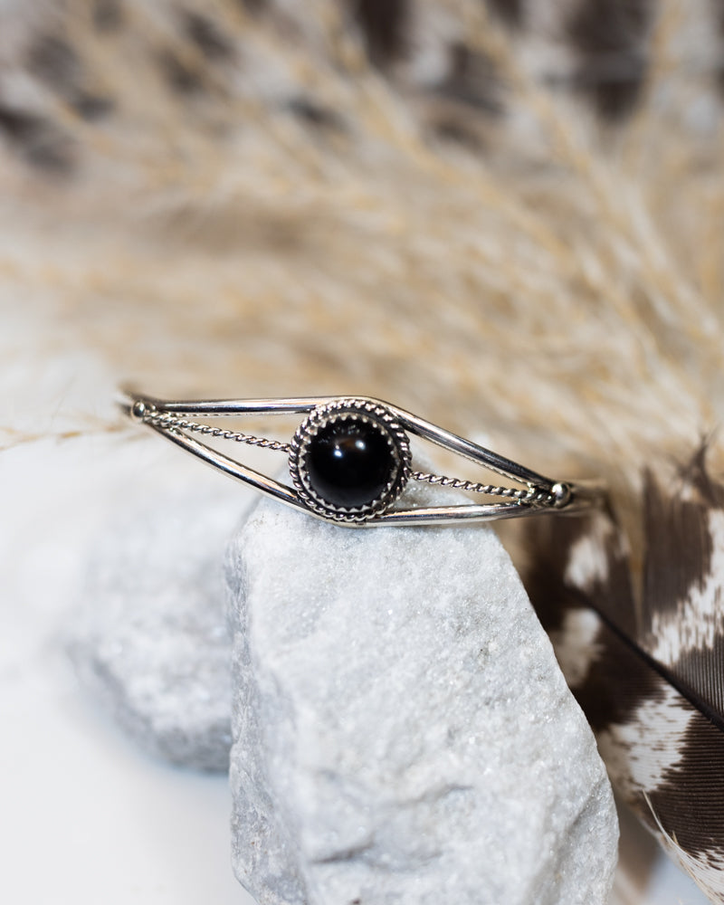 Black Onyx Cuff - Smokin' Blues Turquoise