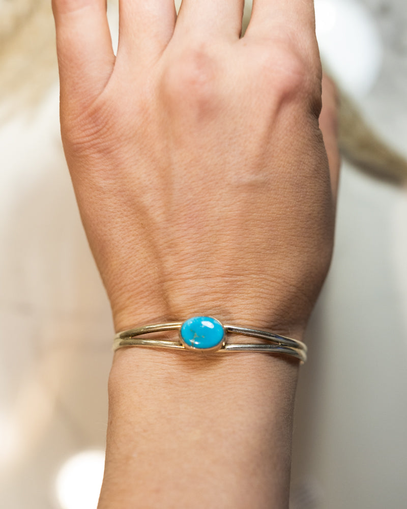 Turquoise Cuff - Smokin' Blues Turquoise