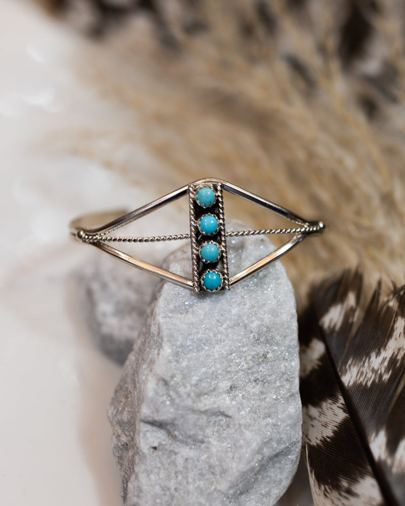 Turquoise Cuff - Smokin' Blues Turquoise