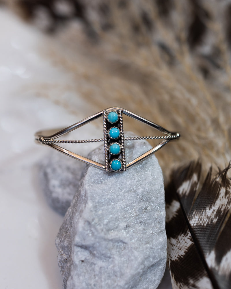 Turquoise Cuff - Smokin' Blues Turquoise