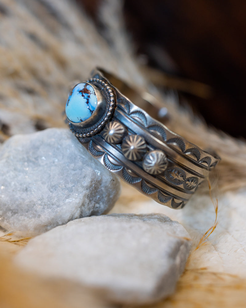 Turquoise Cuff - Smokin' Blues Turquoise