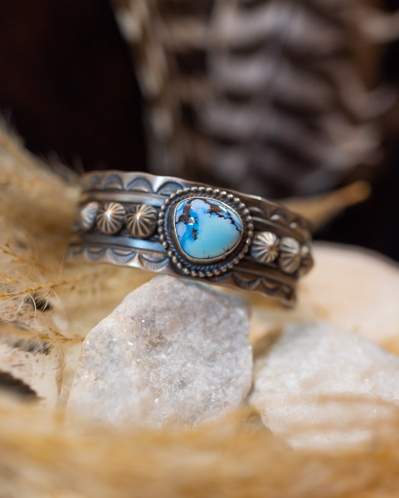 Turquoise Cuff - Smokin' Blues Turquoise