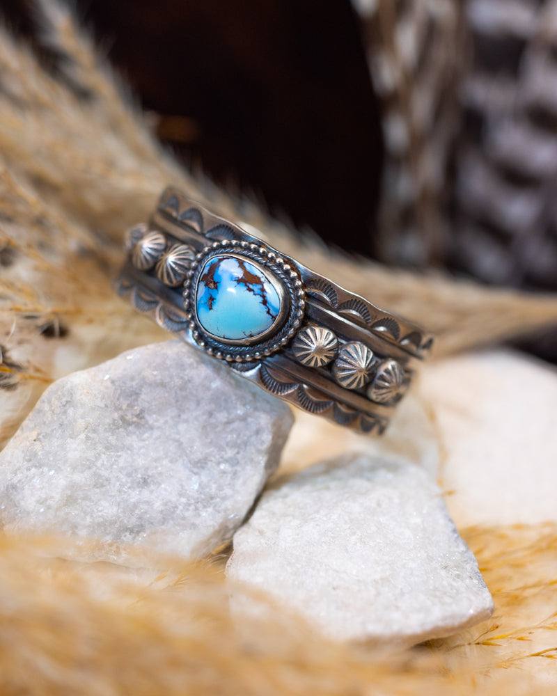 Turquoise Cuff - Smokin' Blues Turquoise