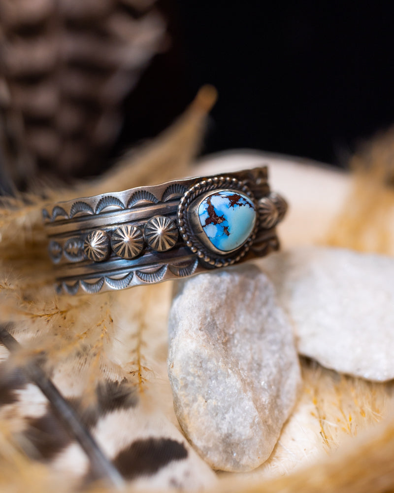 Turquoise Cuff - Smokin' Blues Turquoise