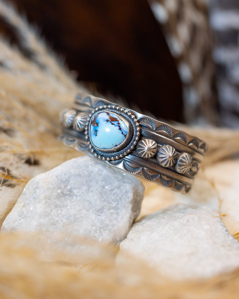 Turquoise Cuff - Smokin' Blues Turquoise
