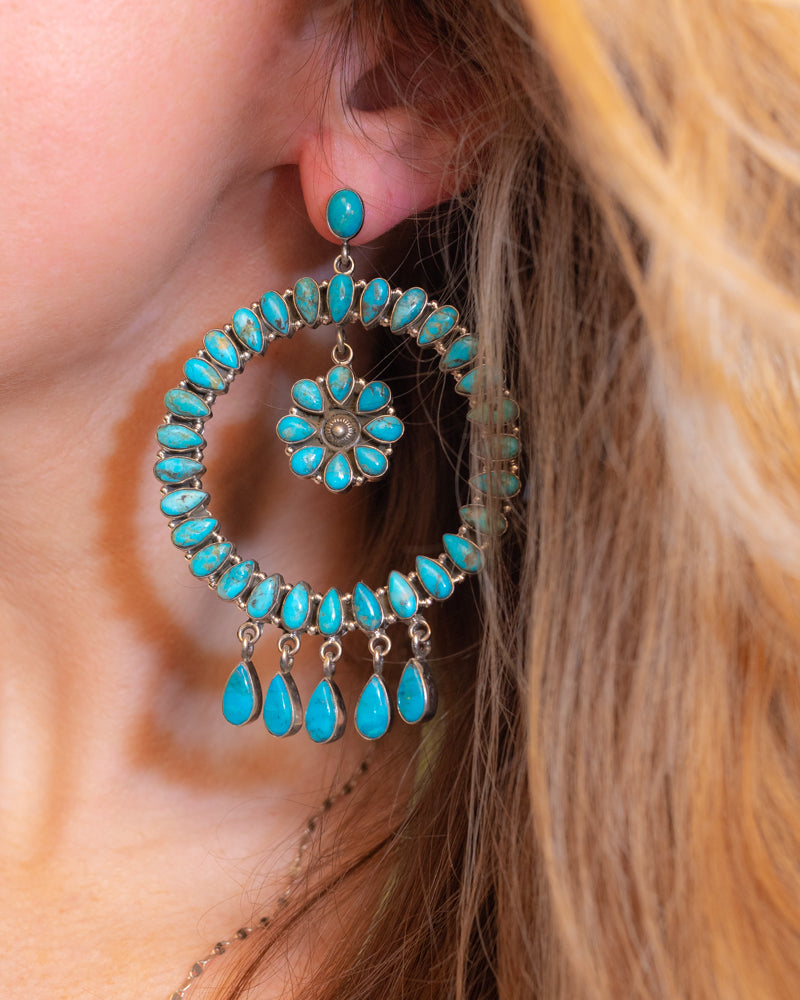 Turquoise Chandelier Earrings
