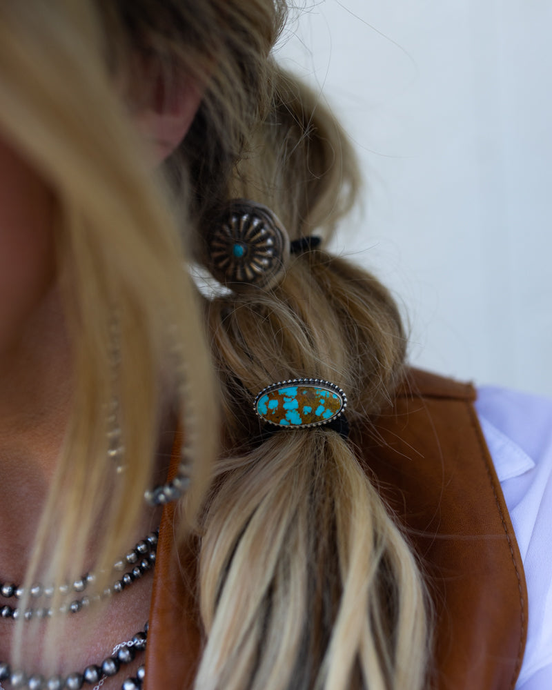 Turquoise Hair Tie - Smokin' Blues Turquoise