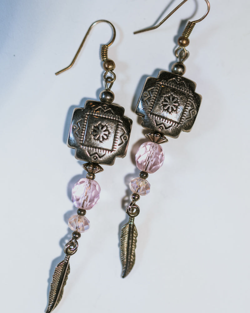 Sterling Silver Bead Earrings - Smokin' Blues Turquoise