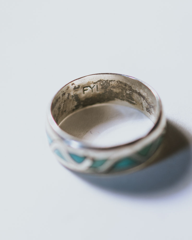 Turquoise Stacker Ring Size 6 - Smokin' Blues Turquoise