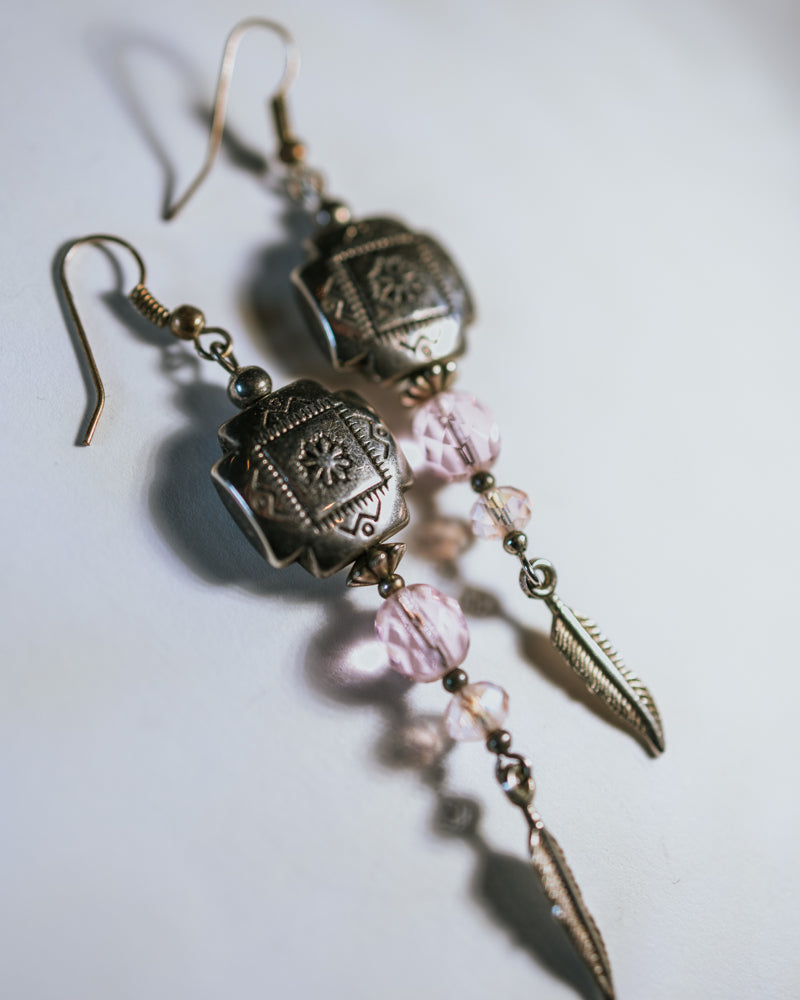 Sterling Silver Bead Earrings - Smokin' Blues Turquoise