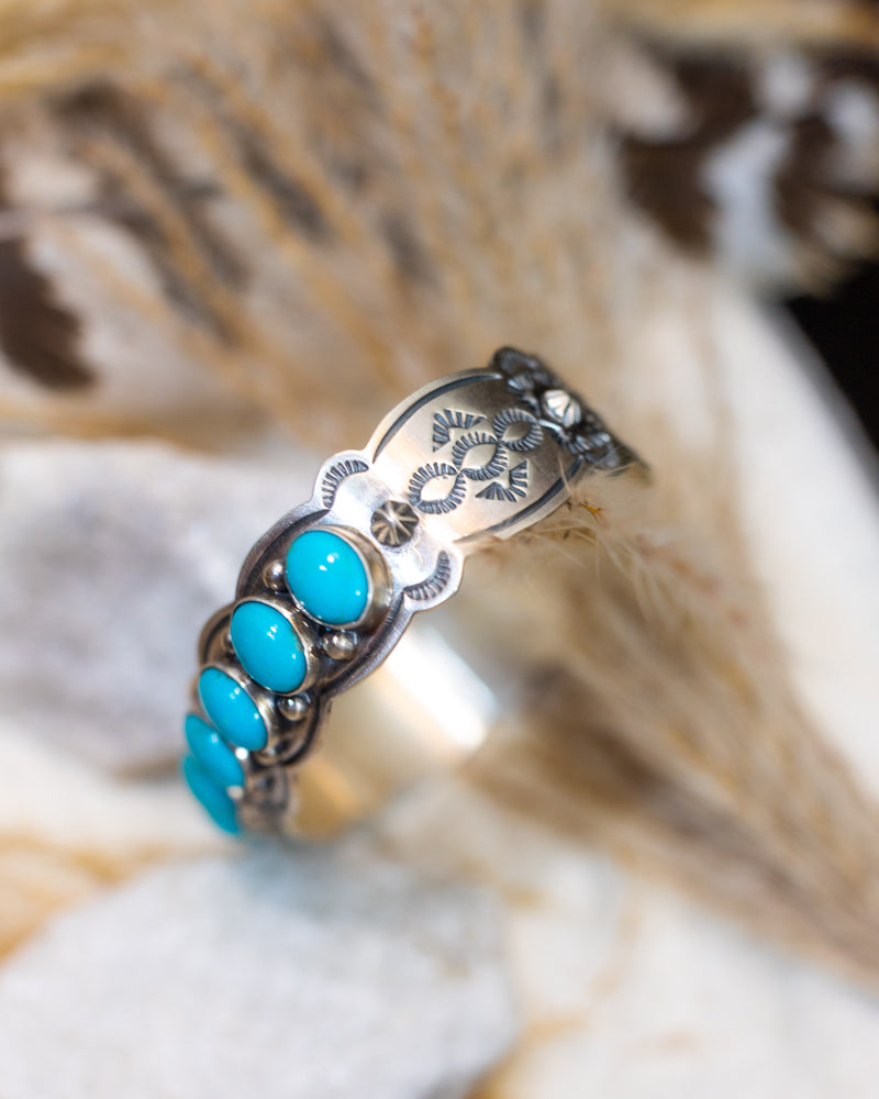 Turquoise Cuff - Smokin' Blues Turquoise