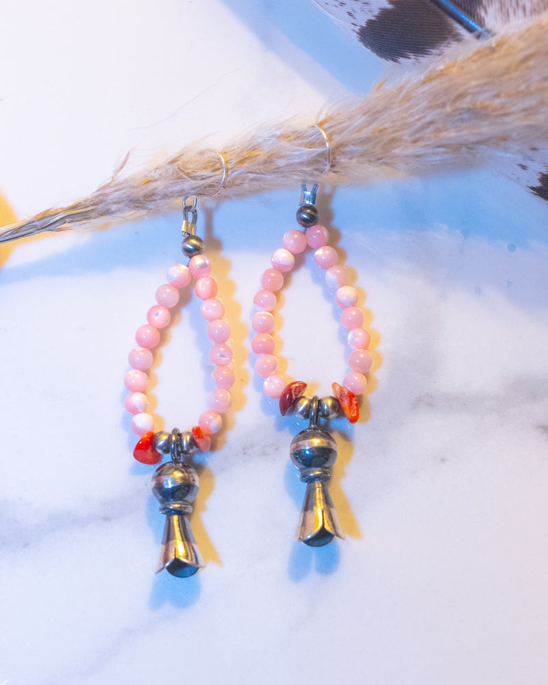 Pink Conch Earrings