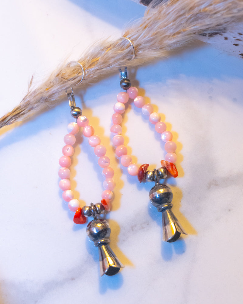 Pink Conch Earrings