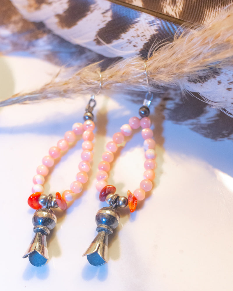 Pink Conch Earrings