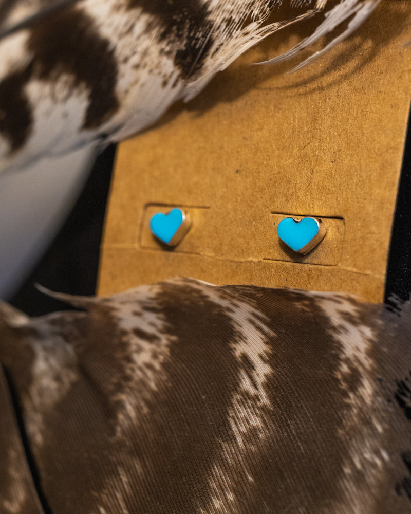 Turquoise Heart Earrings