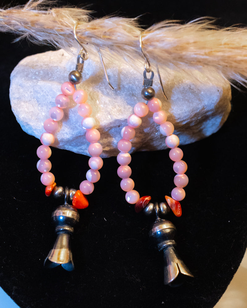 Pink Conch Earrings