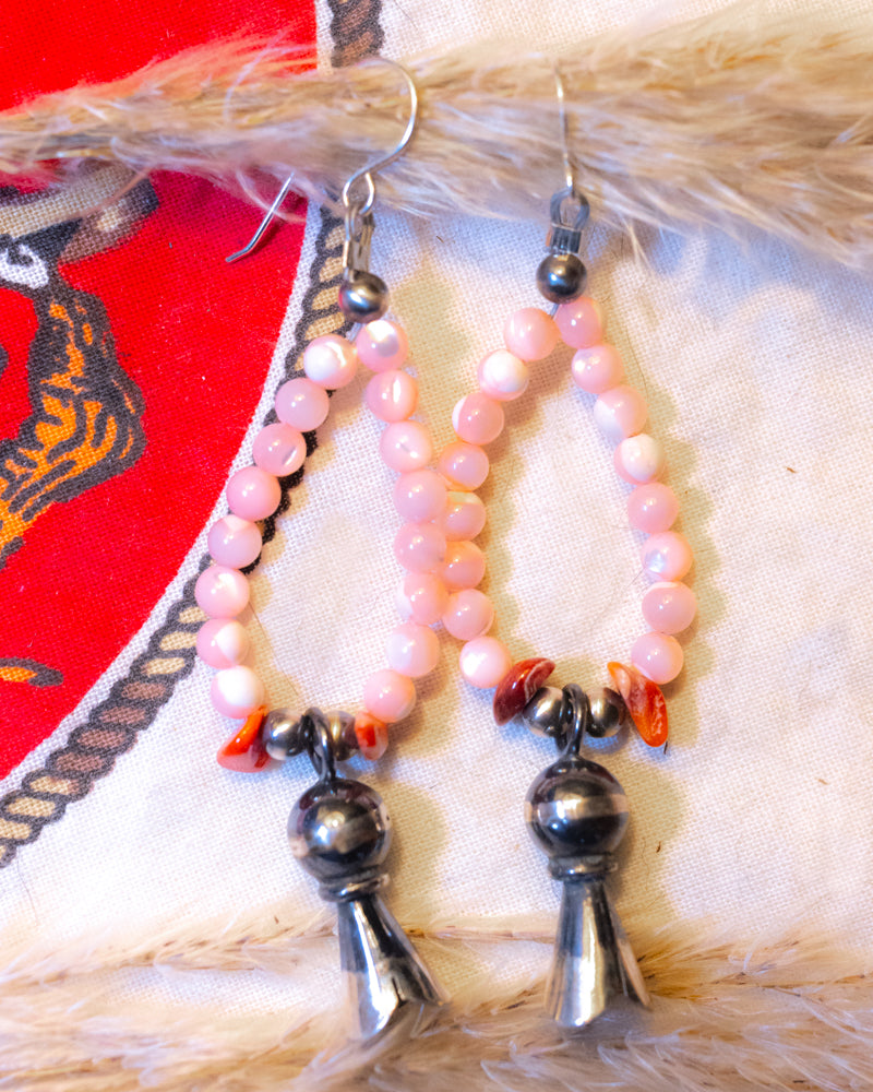 Pink Conch Earrings