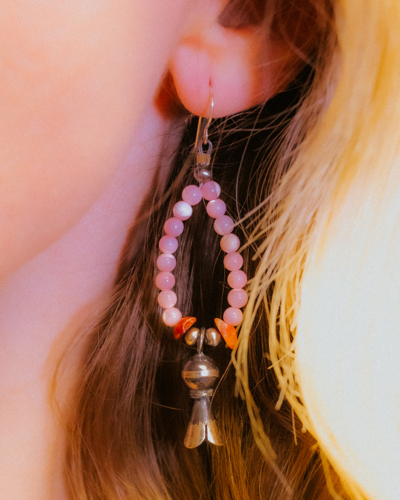 Pink Conch Earrings