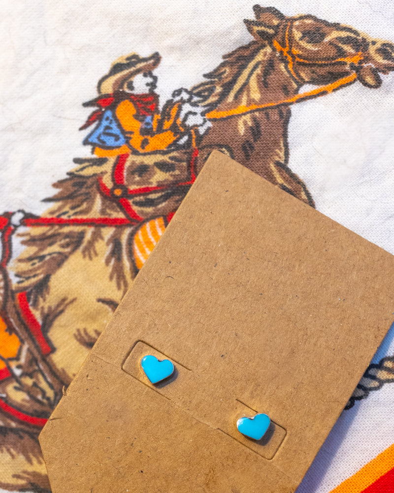 Turquoise Heart Earrings