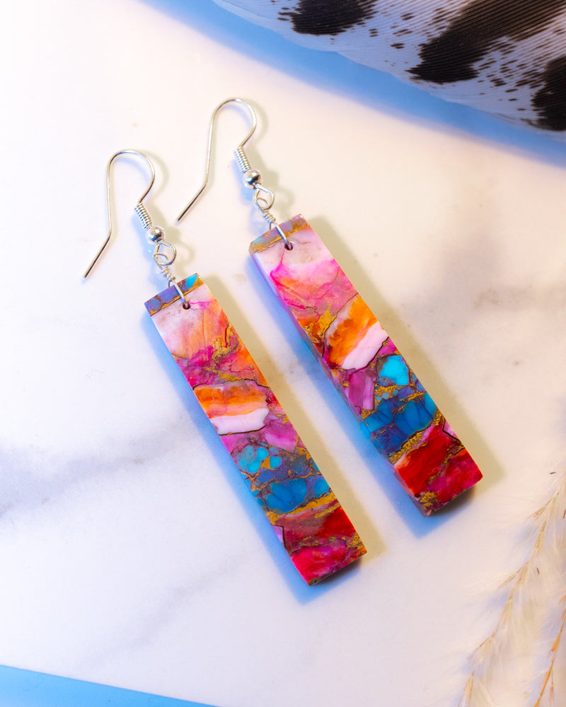 Pink Dahlia Earrings