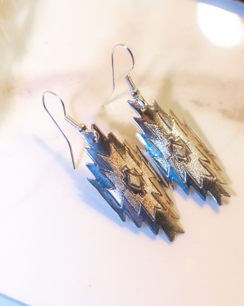 Sterling Silver Earrings - Smokin' Blues Turquoise