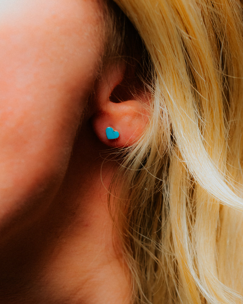Turquoise Heart Earrings