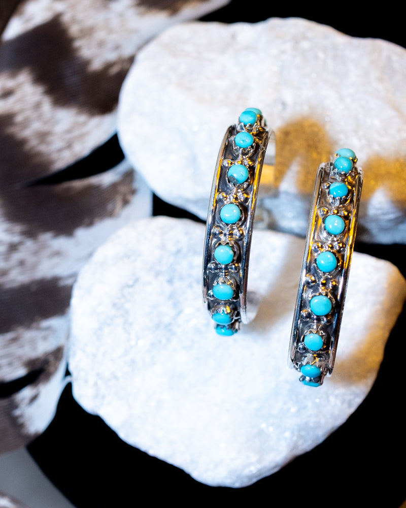 Turquoise Hoop Earrings