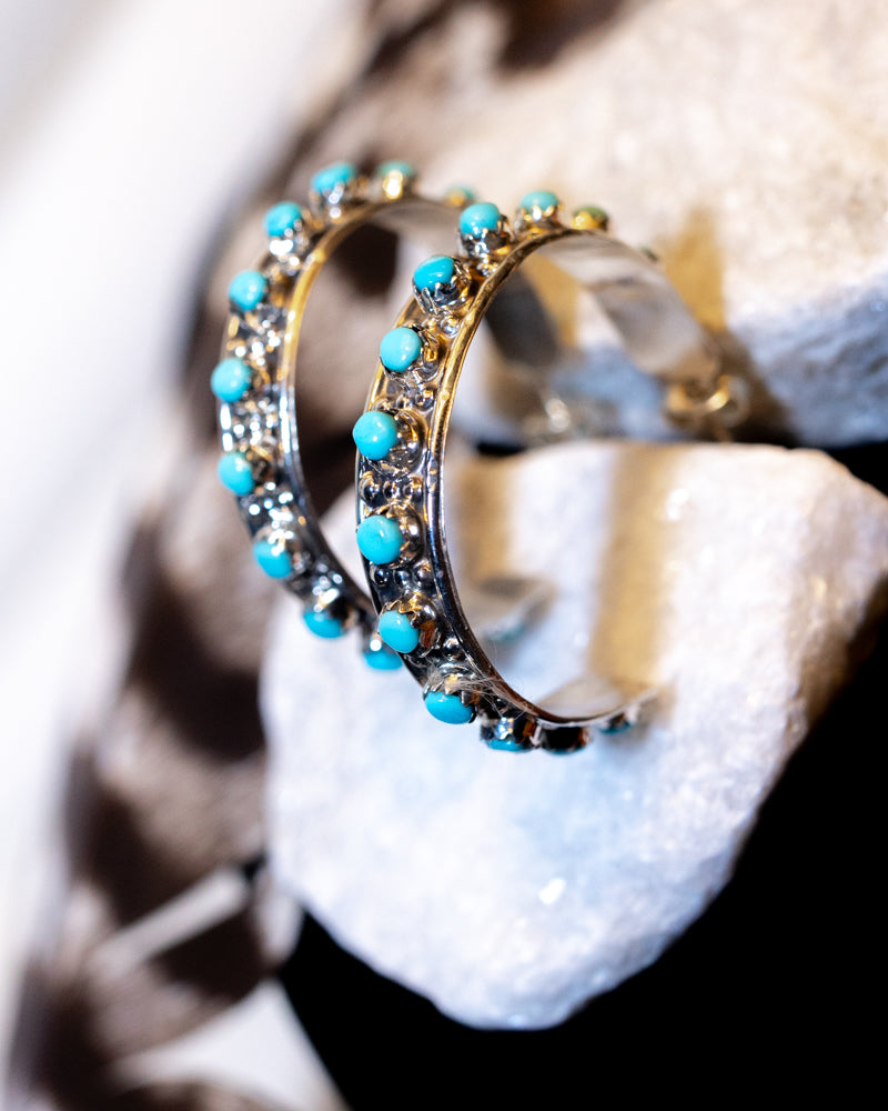 Turquoise Hoop Earrings