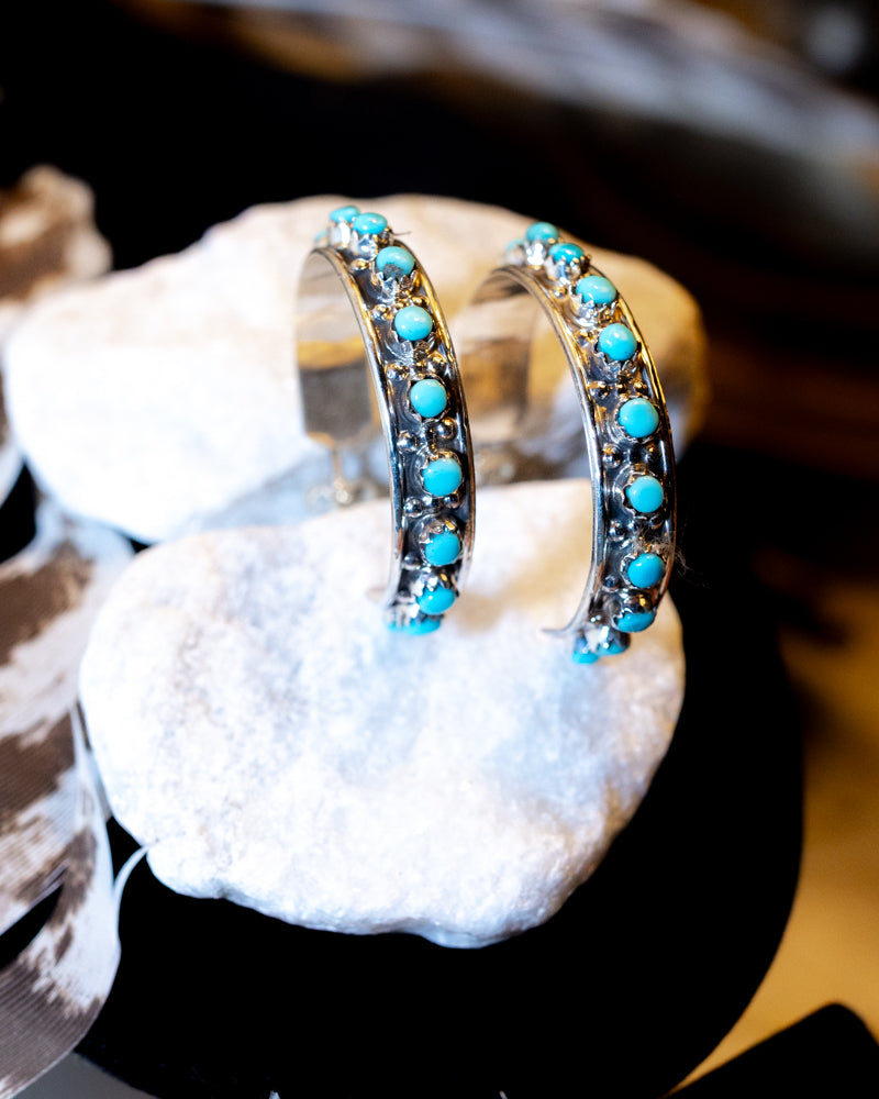 Turquoise Hoop Earrings