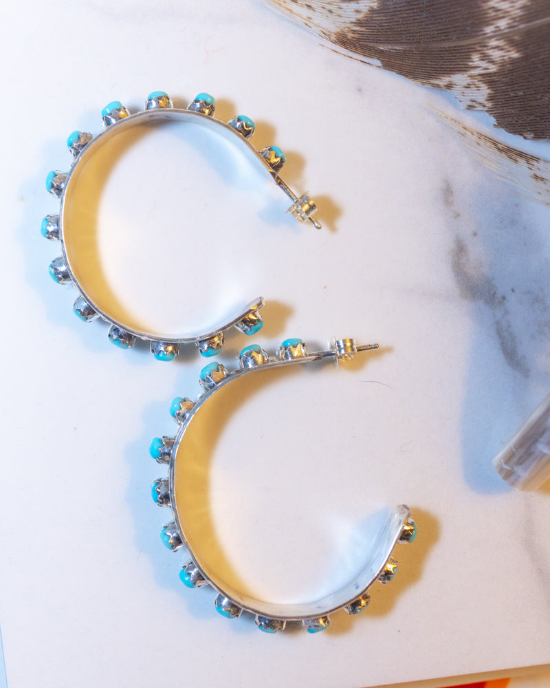 Turquoise Hoop Earrings