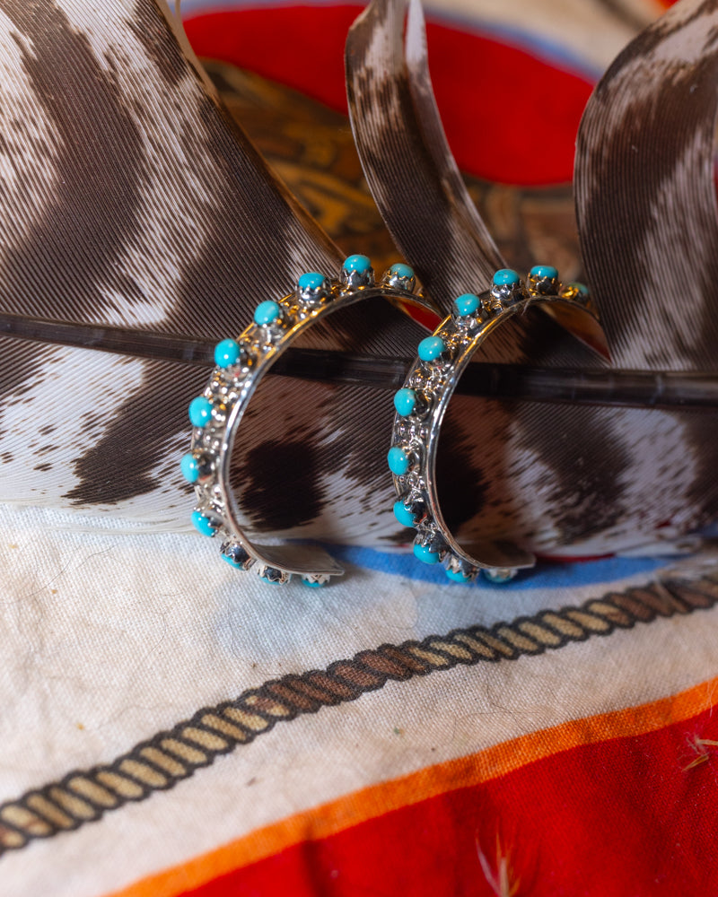 Turquoise Hoop Earrings