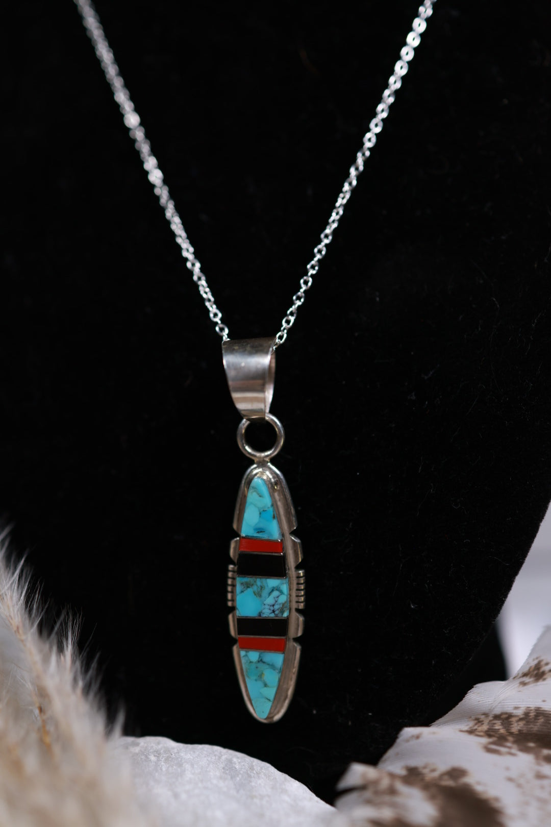 Turquoise Inlay Pendant