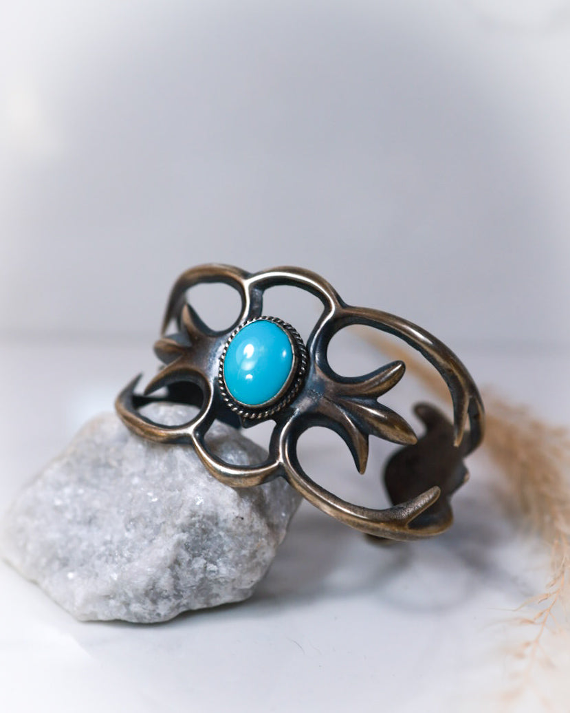 Turquoise Cuff - Smokin' Blues Turquoise