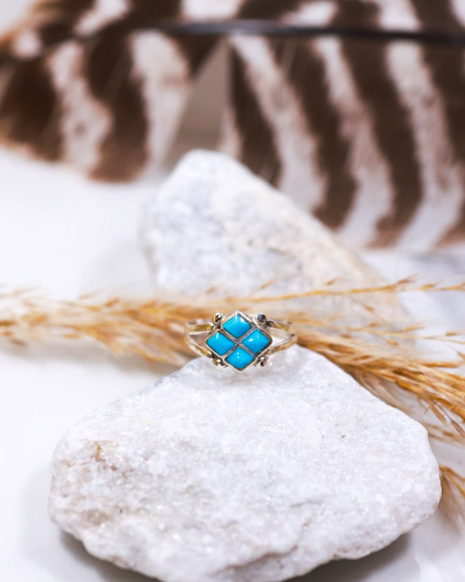 Turquoise Ring | Size 6.5 - Smokin' Blues Turquoise