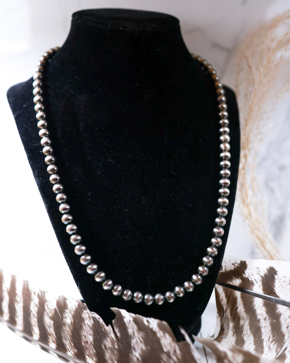 Navajo Pearl Necklace - 7MM 22”