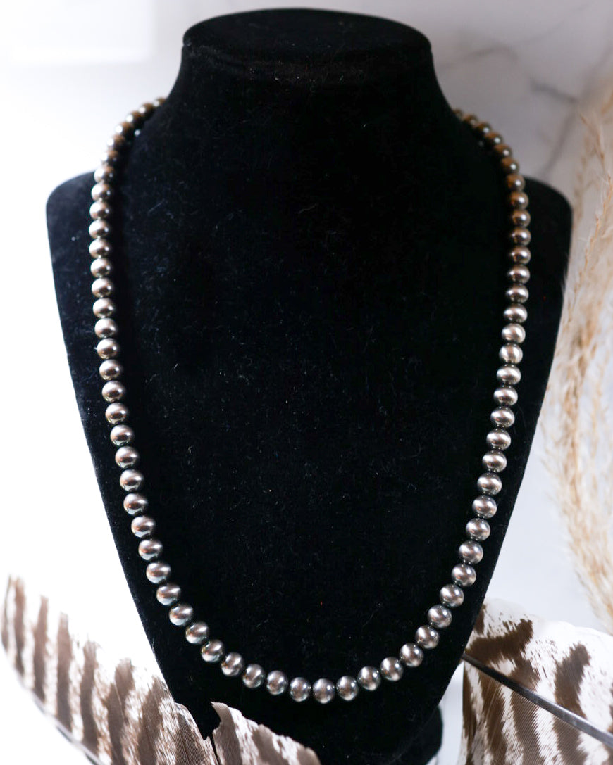 Navajo Pearl Necklace - 7MM 22”