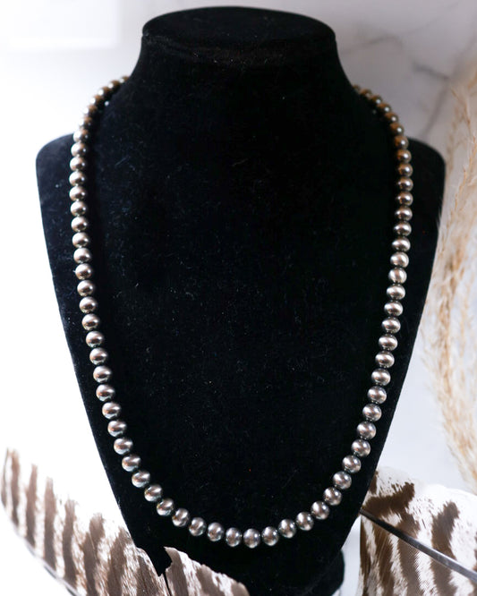 Navajo Pearl Necklace - 7MM 22”