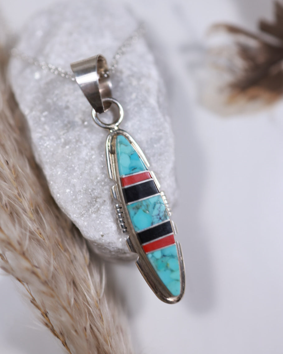 Turquoise Inlay Pendant