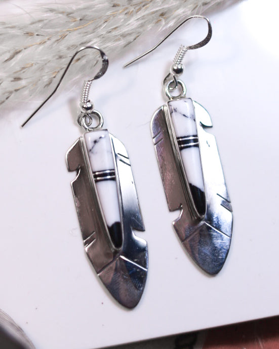 White Buffalo Earrings