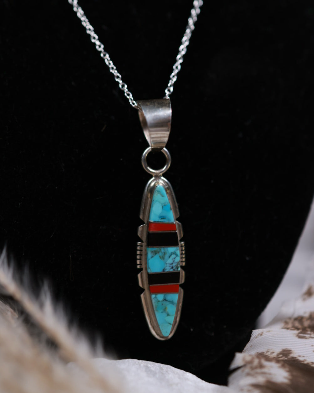 Turquoise Inlay Pendant