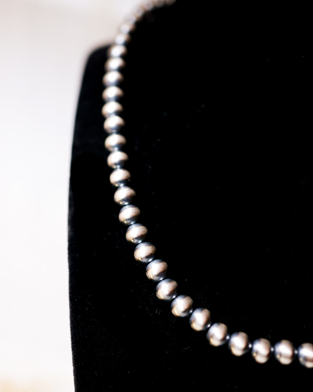 Navajo Pearl Necklace - 7MM 18” - Smokin' Blues Turquoise