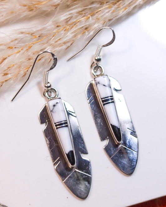 White Buffalo Earrings