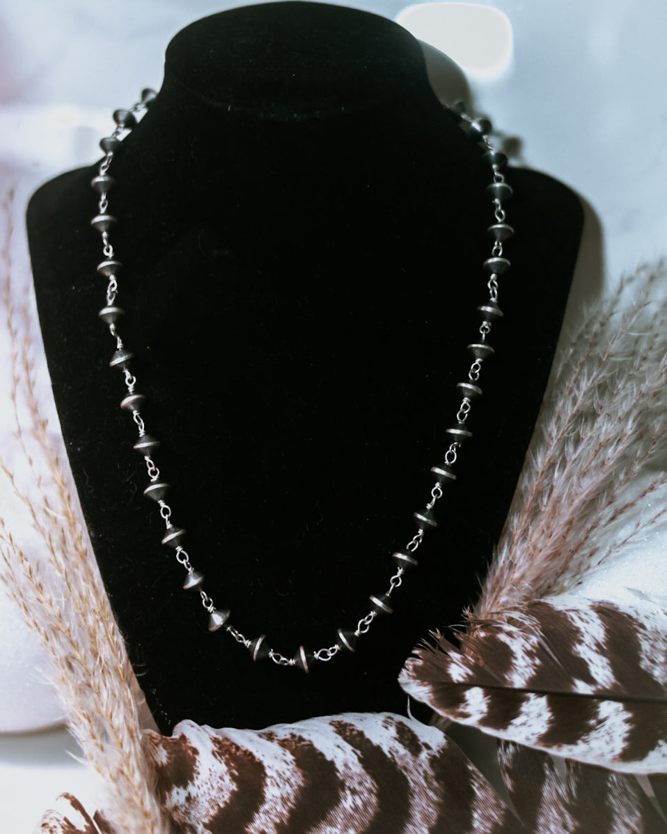 Navajo Pearl Rosary Beads - 18”