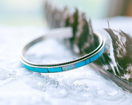 Turquoise Bangle - Smokin' Blues Turquoise