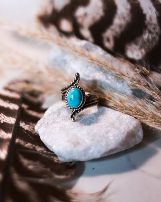 Turquoise Ring | Size 7 - Smokin' Blues Turquoise