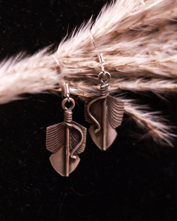 Sterling Feather Earrings