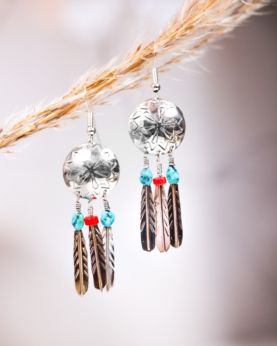 Sterling Silver Earrings - Smokin' Blues Turquoise