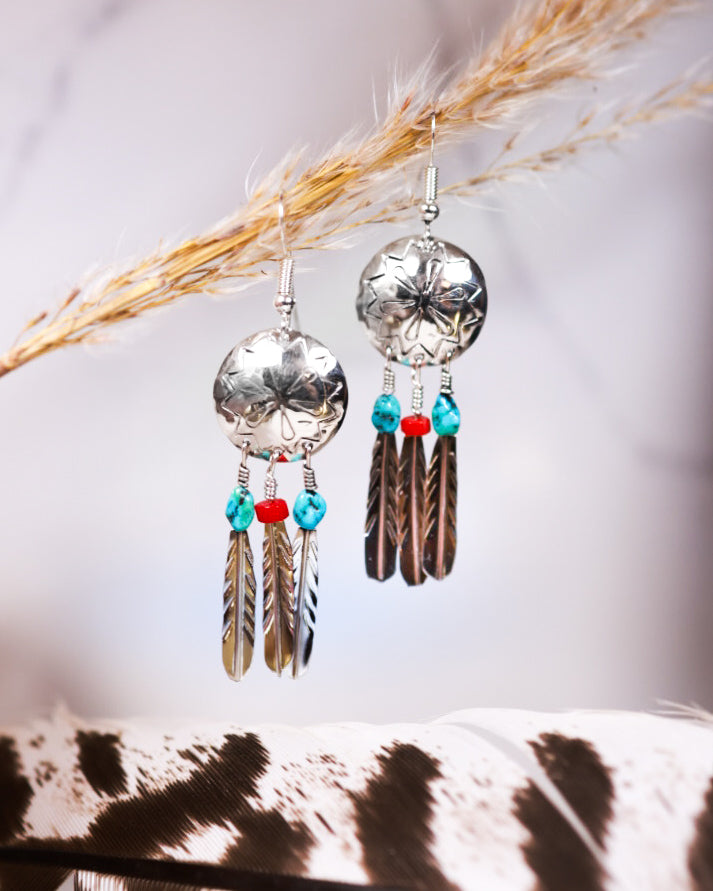 Sterling Silver Earrings - Smokin' Blues Turquoise