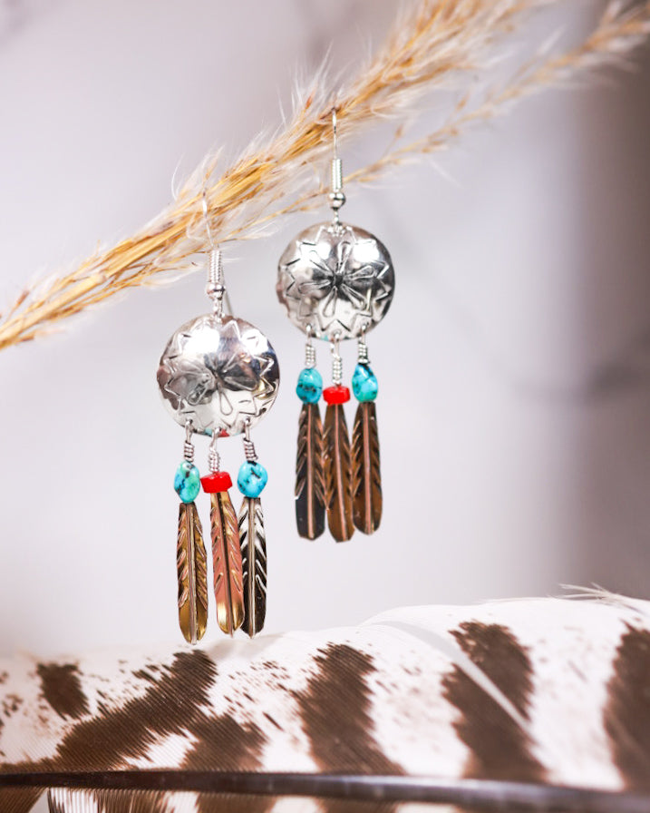 Sterling Silver Earrings - Smokin' Blues Turquoise