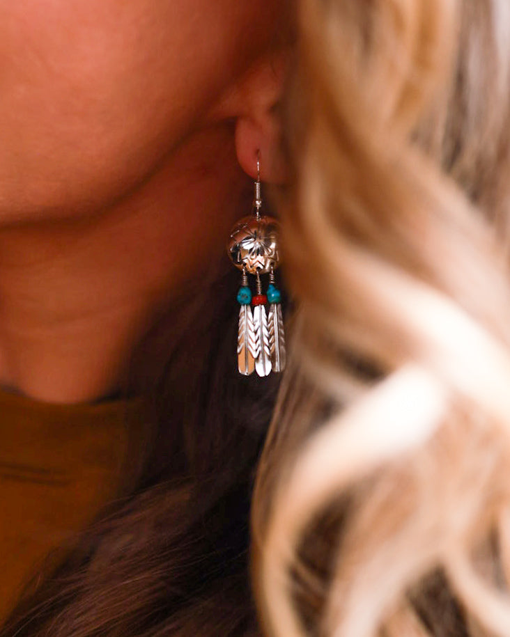 Sterling Silver Earrings - Smokin' Blues Turquoise